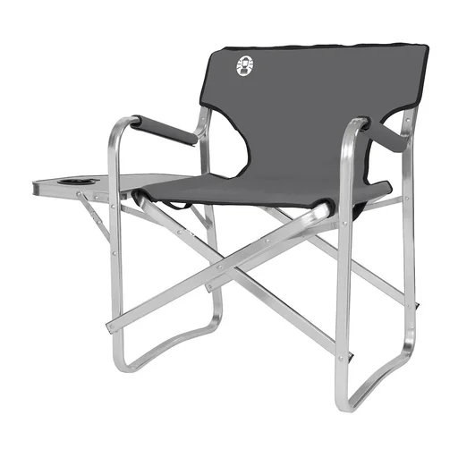 "Deck Chair und Tisch, leichter Campingstuhl mit Tisch u. Getränkehalter, gepolsterte Rücken- und Sitzflächen, max 113 kg image"