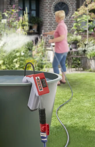 "Akku-Regenfasspumpe inklusive Regentonnen Netz image"