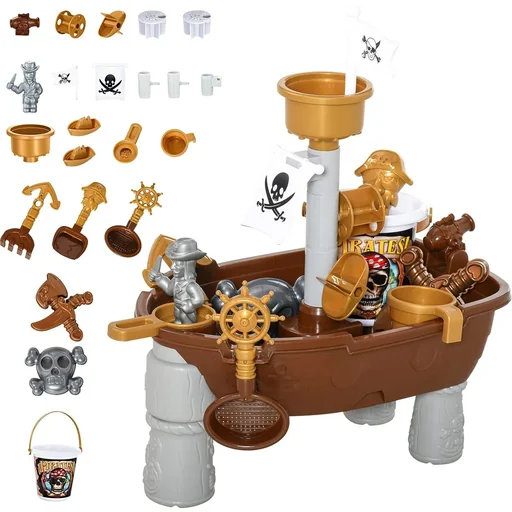 "Kinder-Sandspielzeug Piratenthema bunt image"