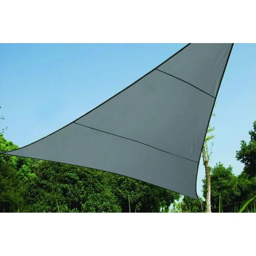 "wasserdurchlässiges sonnensegel - dreieckig - 5 x 5 x 5 m - charcoal image"