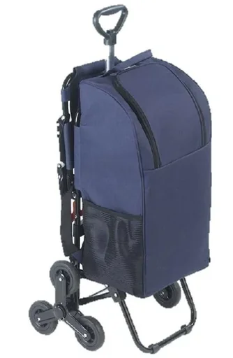 "Treppensteiger-Einkaufstrolley mit Sitz, Blau image"