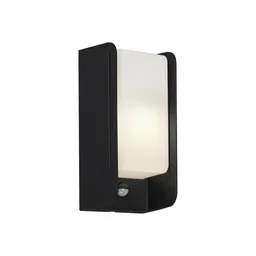 BOKS Außenleuchte mit Bewegungsmelder, schwarz, IP44, E27 Fassung