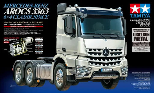 "RC LKW MB Arocs 3363 1:14 H.Gun Metall Vorlackiert image"