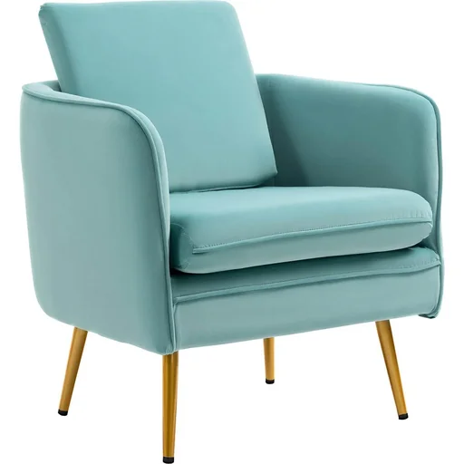 "Sessel vintage - Samtoptik - Blau/Grün image"