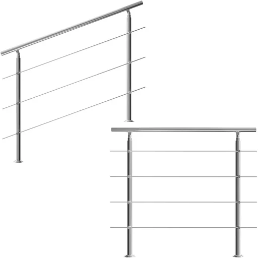 "Geländer - Edelstahl - 150 cm - 4 Pfosten image"
