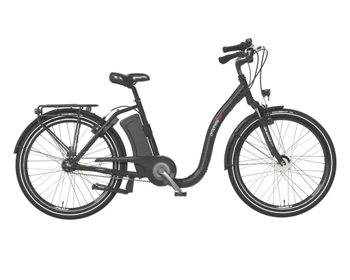 "Unisex E-Bike City, 26 Zoll, Rahmengröße 46 cm, 3-Gang Nabenschaltung, schwarz, GENIESSER 22.ESC.10 image"