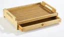 Serviertablett "Spezial", mit Schublade, aus Bambus, 43 x 31 x 10 cm