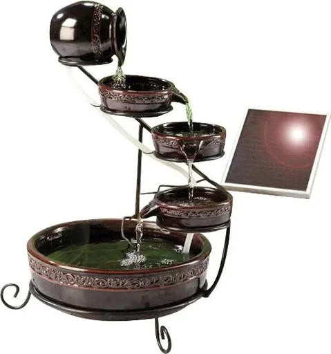 "Solar Kaskaden Brunnen, braun glasiert image"