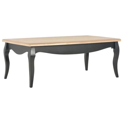"Couchtisch 110x60x40 cm Kiefer massiv schwarz und braun image"