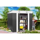 Gartenhaus anthrazitfarbenes Metall 196 x 122 x180 cm