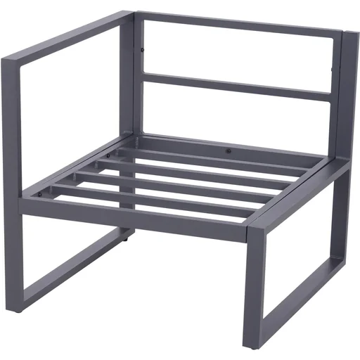 "6-tlg, Gartengarnitur Gartensofaset Sitzgruppe Gartenmöbel Alu Grau mit Kissen für 4 5 Personen image"