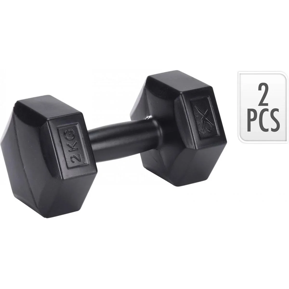 2 Stück Kurzhanteln - 2x 2KG - Schwarz