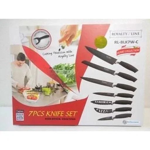 "RL-BLK7W - 7-teiliges Messerset mit Antihaftbeschichtung - Schwarz image"