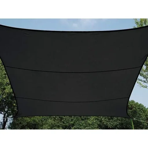 "WASSERDURCHLÄSSIGES SONNENSEGEL - VIERECK - 5 x 5 m - DUNKELGRAU image"