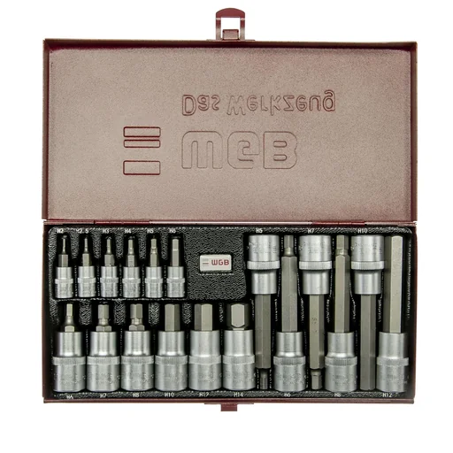 "Steckschlüssel-Garnitur mit Bit-Einsätzen 1/4" + 1/2", 18-teilig image"