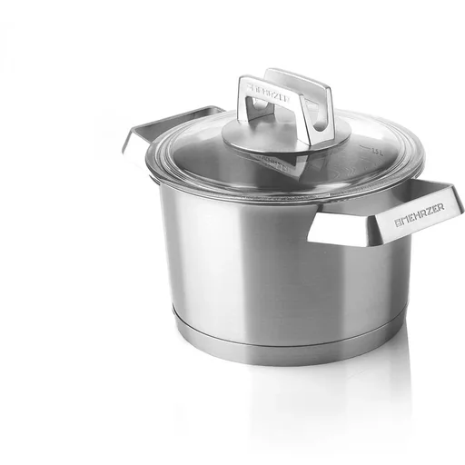"Mehrzer Premium - Hoher Kochtopf mit Deckel - 16 cm - Edelstahl image"