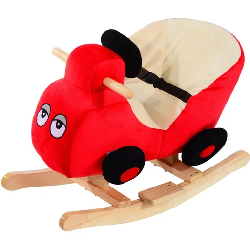"Schaukelpferd Plüsch Auto Schaukeltier Lieder Spielzeug Kinder Baby Rot Auto image"