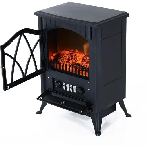 "Elektrokamin Kaminofen Standkamin 1800W schwarz image"