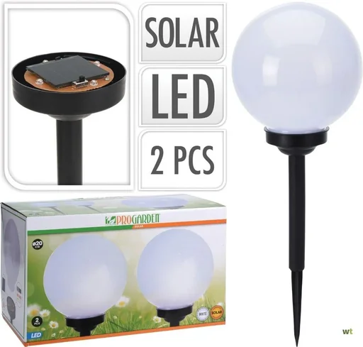 "Nampook Solar-Gartenlampe 2er-Set - 20cm - Solarbetrieben image"