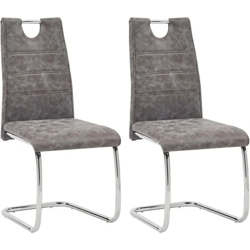 "Esszimmerstühle 2-Sitzer Leder braun image"