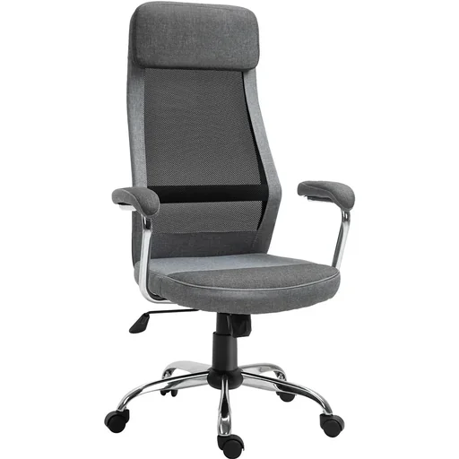 "Bürostuhl ergon und mit hoher Rückenlehne Hellgrau, Schwarz image"