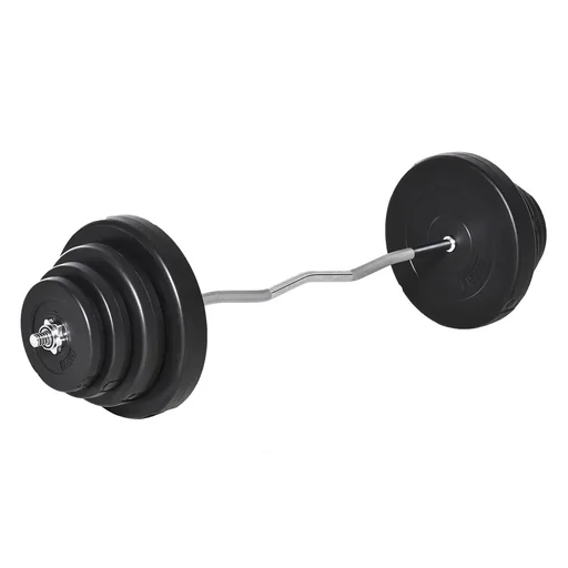 "Langhantel Set Kurzhantel einstellbar mit W-förmigen Griffe für Krafttraining 70 kg Metall Schwarz image"