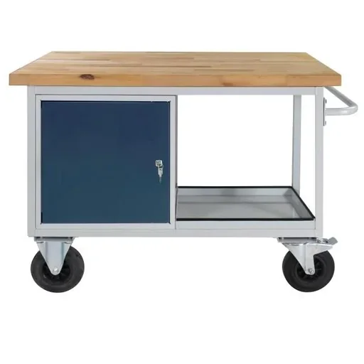 "Tischwagen Etagenwagen RAL7035/7016 - 1 Tür, 1 Ablage, B1300xT600xH827mm image"