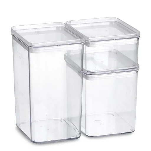 "Vorratsdosen-Set, 3-teilig, Kunststoff, transparent image"
