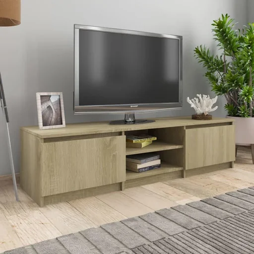 "TV-Schrank 140x40x35,5 cm Spanplatte Sonoma Eiche image"
