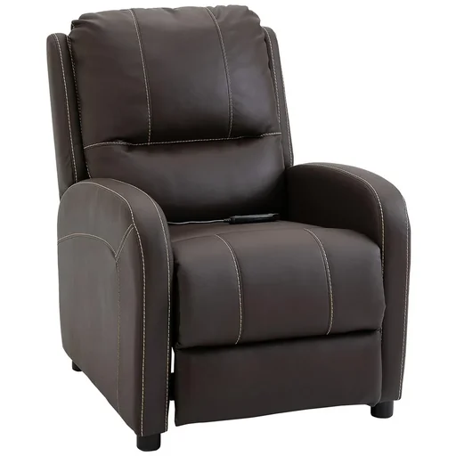 "Massagesessel TV-Sessel Relaxsessel Wohnzimmer 165°-Neigung Kunstleder Metall Dunkelbraun 70 x 88 x 100 cm image"