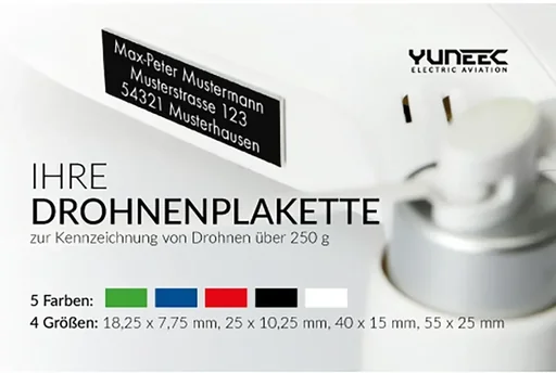 "Plastikkarte für Drohnenplakette, Gutschein image"