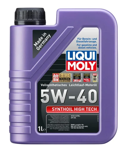 "Vollsynthetisches Leichtlaufmotorenöl, Synthoil High Tech 5W-40, 5 Liter image"