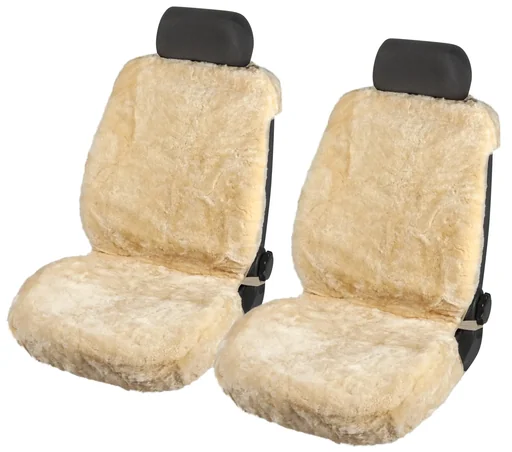 "Autositzbezug Tiauna Doppelkappenfell aus Lammfell beige mit ZIPP IT System image"