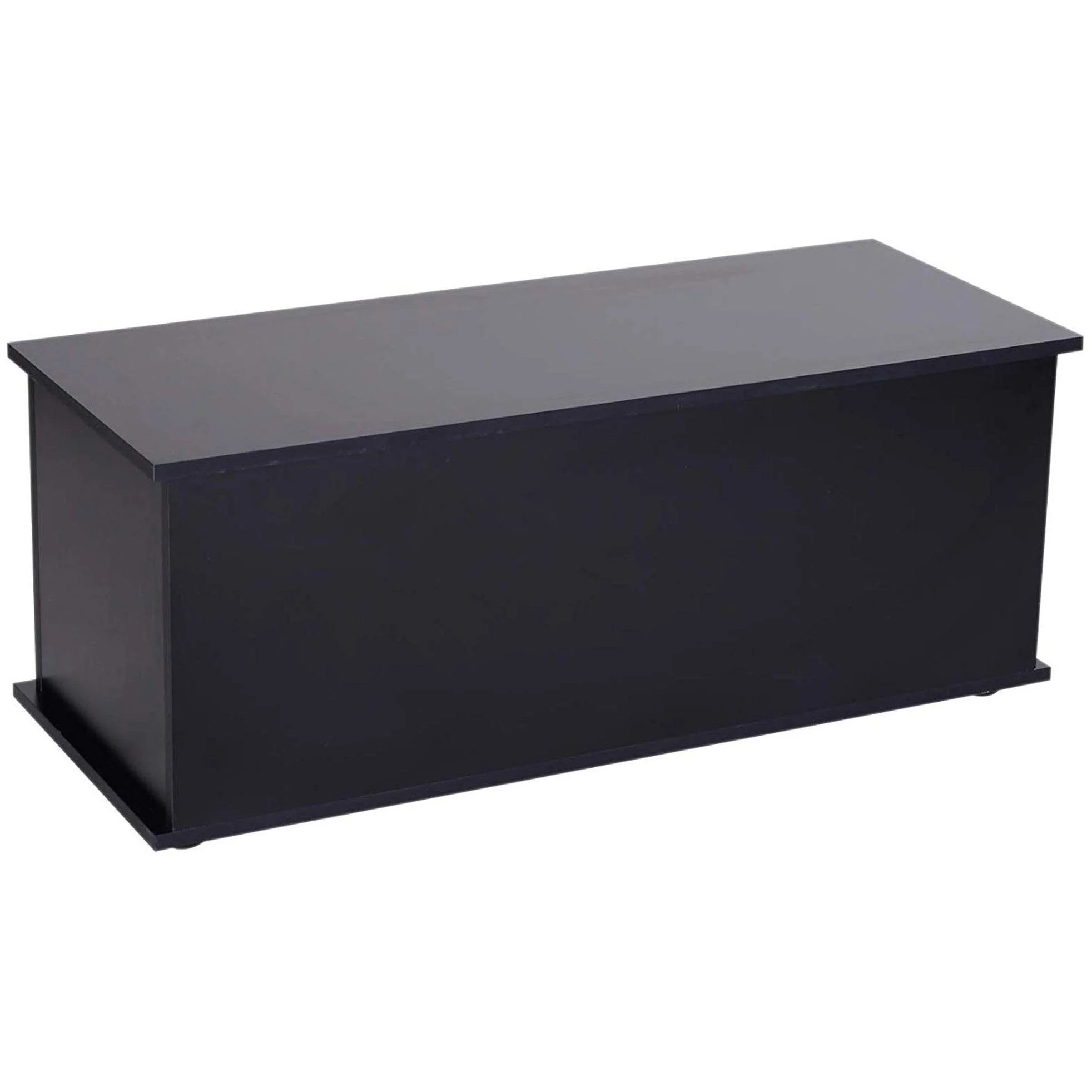 Truhe Aufbewahrungsbox Holzkiste mit klappbarem Deckel Schwarz