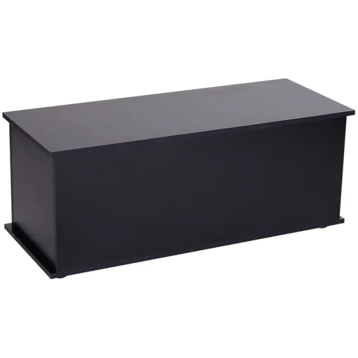 "Truhe Aufbewahrungsbox Holzkiste mit klappbarem Deckel Schwarz image"