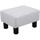 Fußhocker Sitzhocker Sitzbank Chesterfield aus Kunstleder weiß