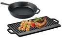 Wende-Grillplatte 2in1 + Gusseisenpfanne