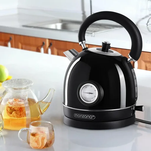 "Elektrischer Retro-Wasserkocher 1,8 L Inhalt / 2200 W - Anthrazit image"