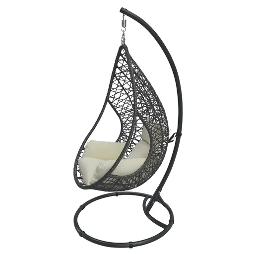 "Garten-Hängesessel "Kuba" - anthrazit/weiß image"