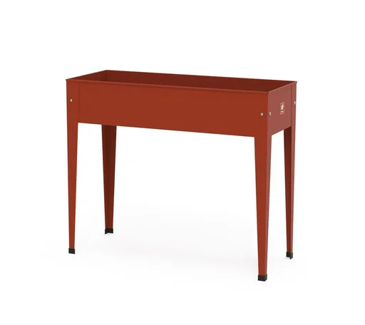 "Metall Hochbeet Urban inklusive Bodenplatte 100x40x84 cm Rot image"