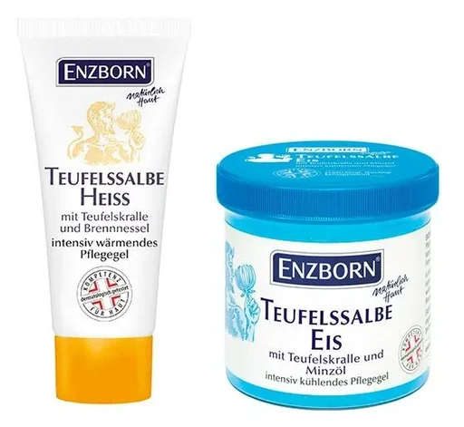 "Teufelssalbe EIS, 200 ml + Probe Teufelssalbe, Heiss, 10 ml, SET image"