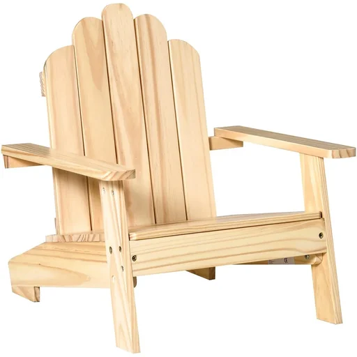 "Kinder Gartenstuhl aus Holz natur image"