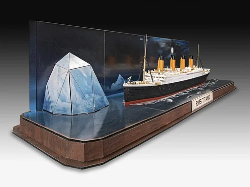 "Modellbausatz RMS Titanic + 3D Puzzle (Iceberg) im Maßstab 1/600 - 156 Teile image"