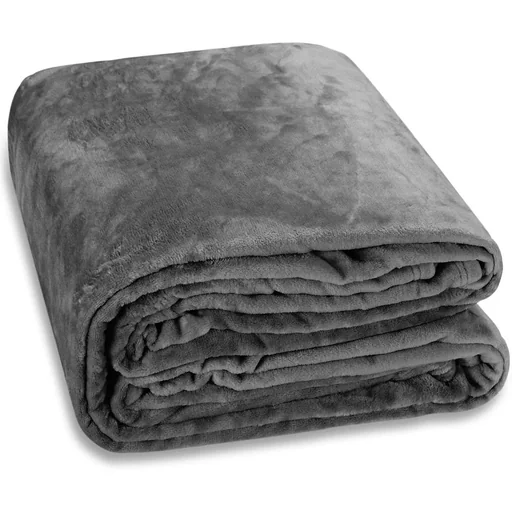 "Mikrofaser-Decke 240x220cm - dunkelgrau image"