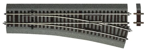 "Weiche rechts Wr15 für Handbetrieb, mit Bettung, Länge 230 mm image"