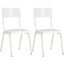Esszimmerstühle 2 p.m. Stahl massiv weiß