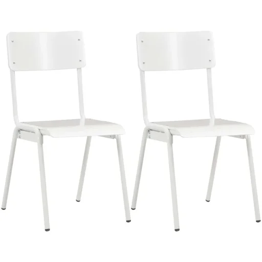 "Esszimmerstühle 2 p.m. Stahl massiv weiß image"