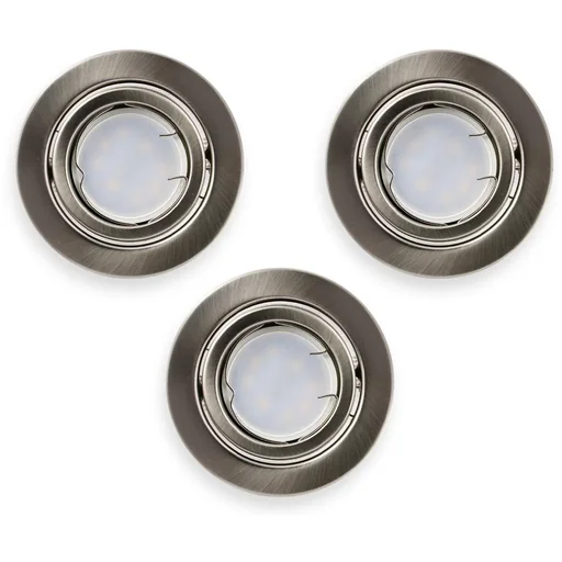 "VT-4444 3-teiliger Satz Einbaustrahler - 5W - 400 Lm - 3000K - Silber image"