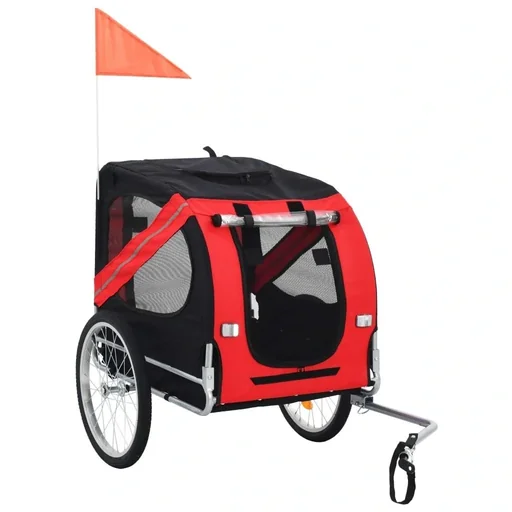 "Hundefahrradwagen rot und schwarz image"