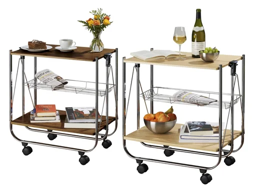 "Servierwagen DINETT DELUXE, nussbaum, zusammenklappbar image"